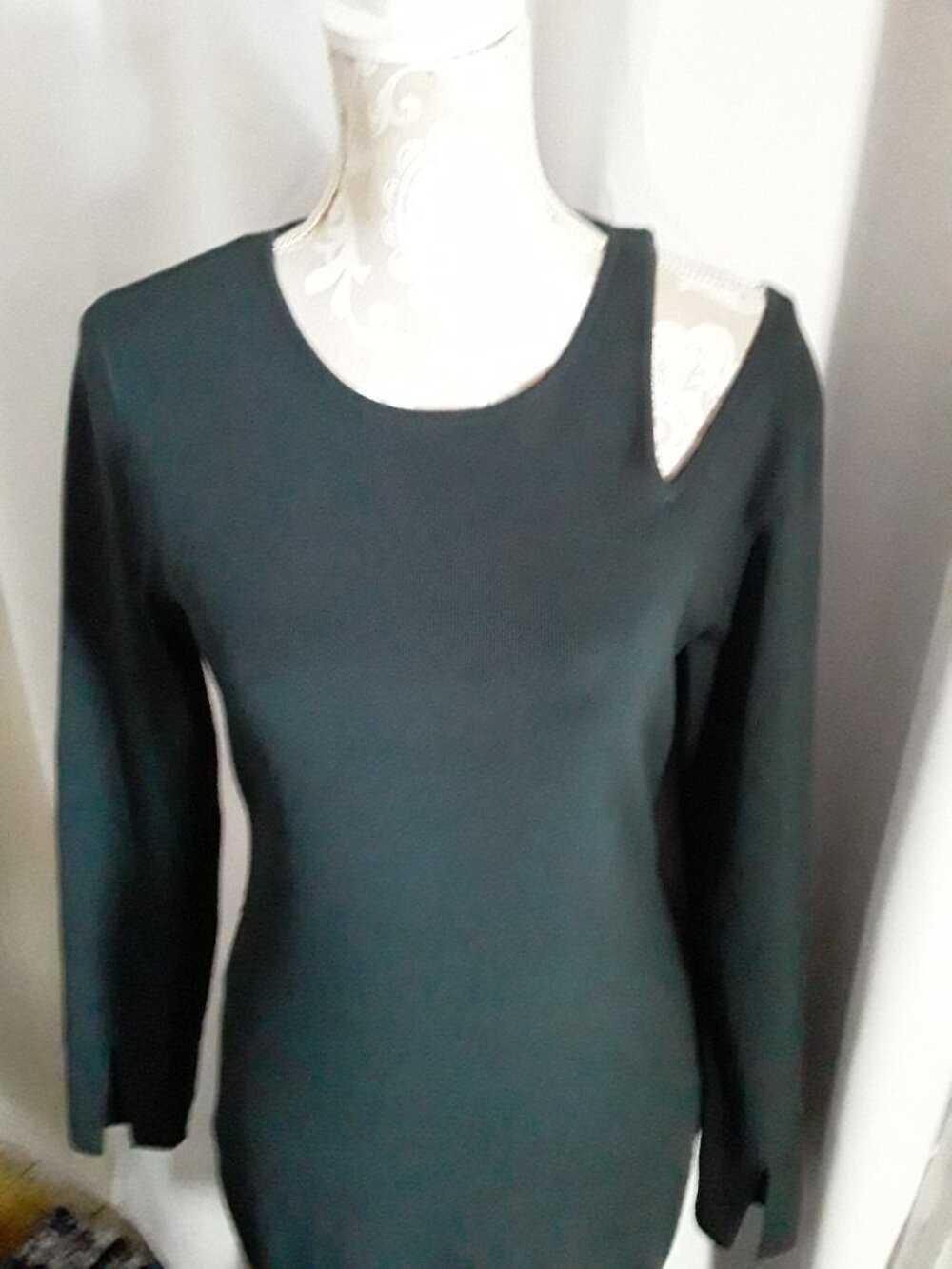 New House of Harlow 1960 beautiful dark green maxi bodycon dress size L